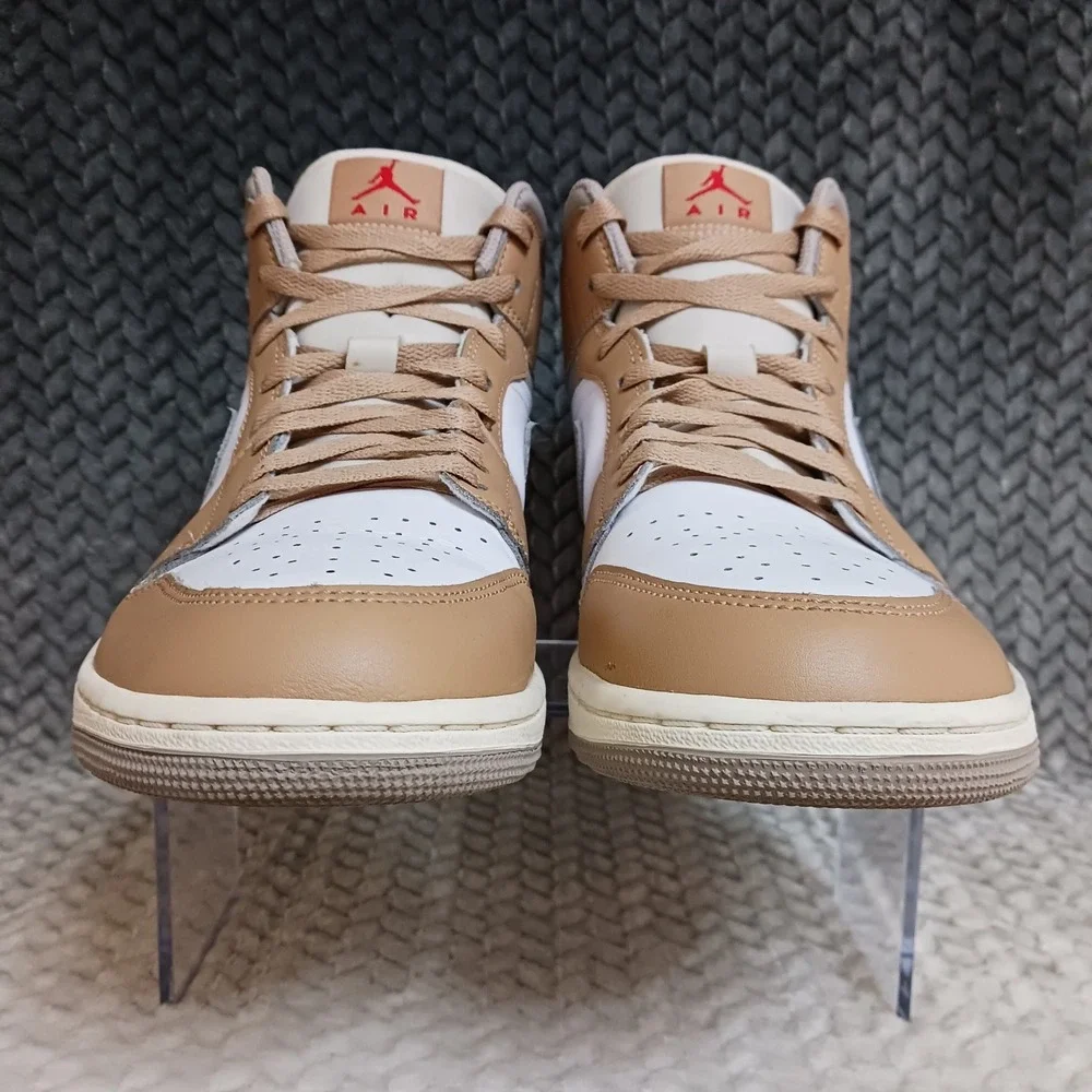 Air Jordan 1 Mid Hemp White Men's Sneakers Shoes Size 11.5